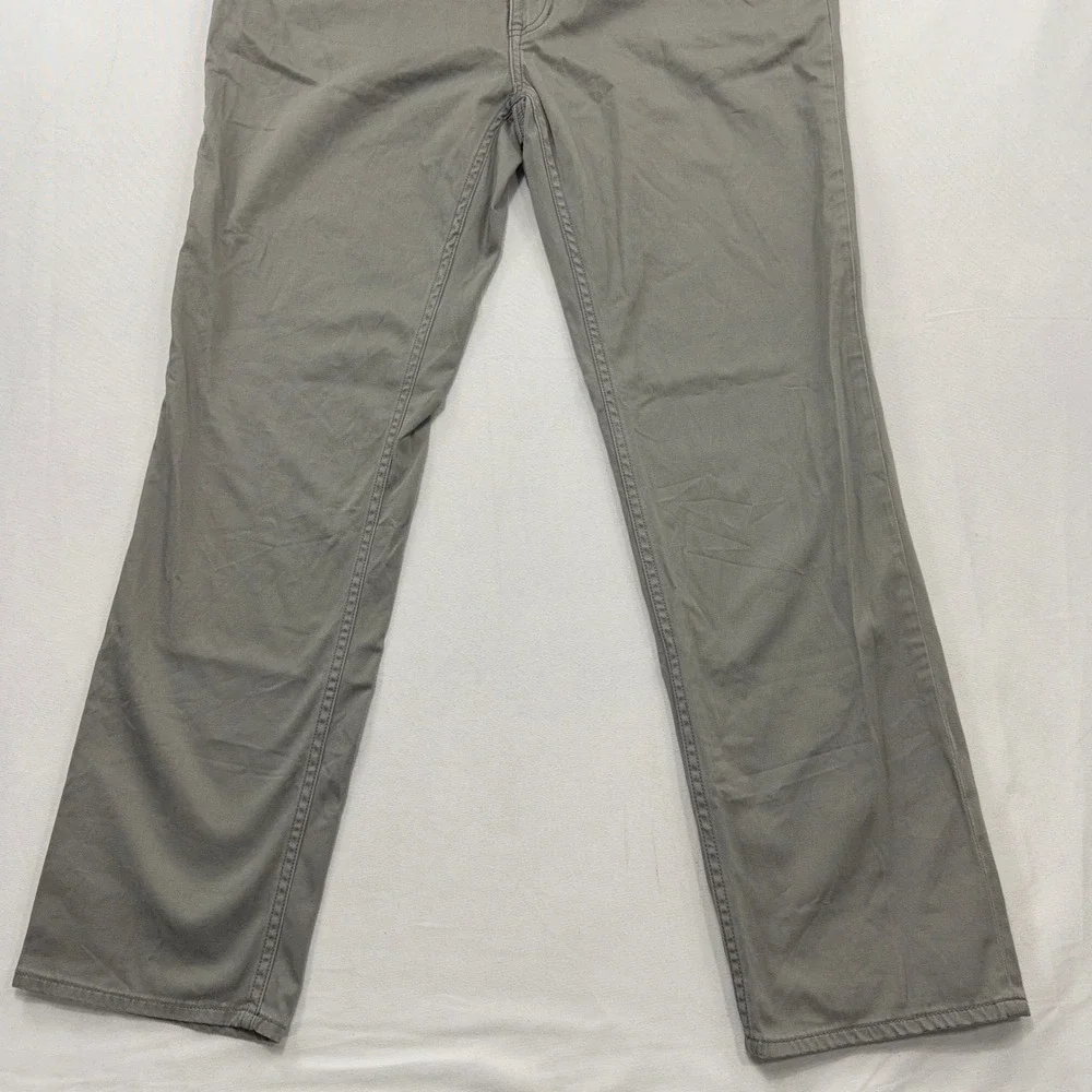 Polo Ralph Lauren Pants Stretch Straight Fit Five Pocket Grey Mens 36x32